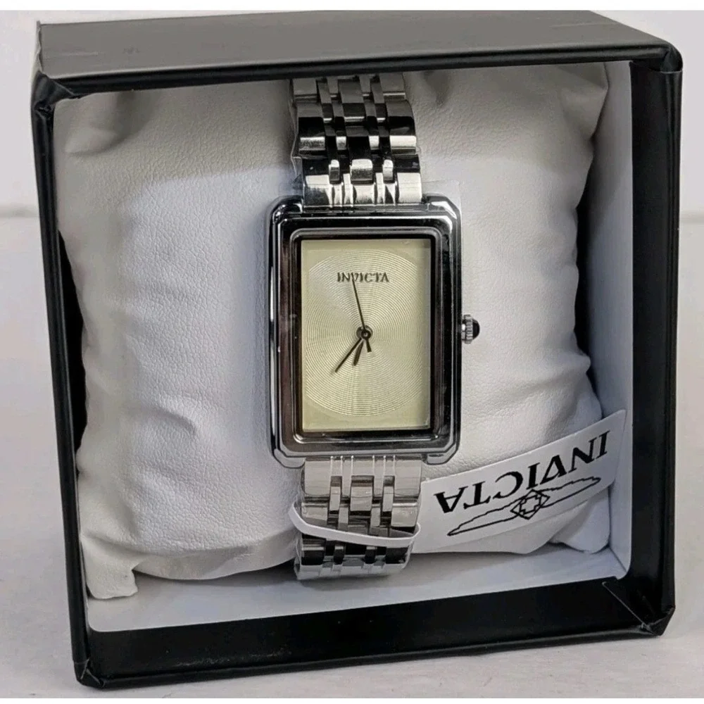 Invicta Wildflower Princess Women's 26mm Watch Silver Green Rectangle Dial 69332